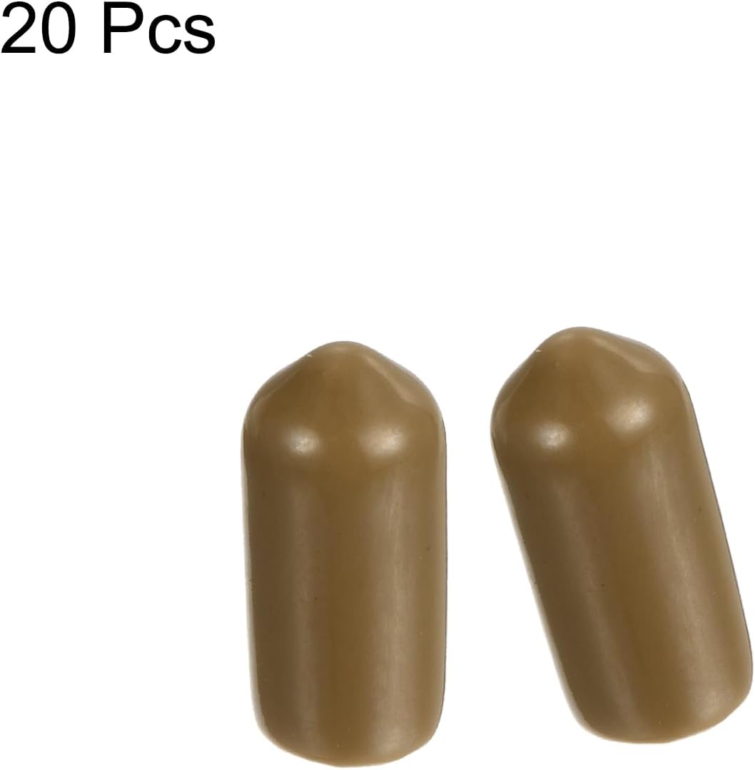 uxcell 20pcs Rubber End Caps 6.5mm(1/4") ID Vinyl PVC Round Tube Bolt Cap Cover Screw Thread