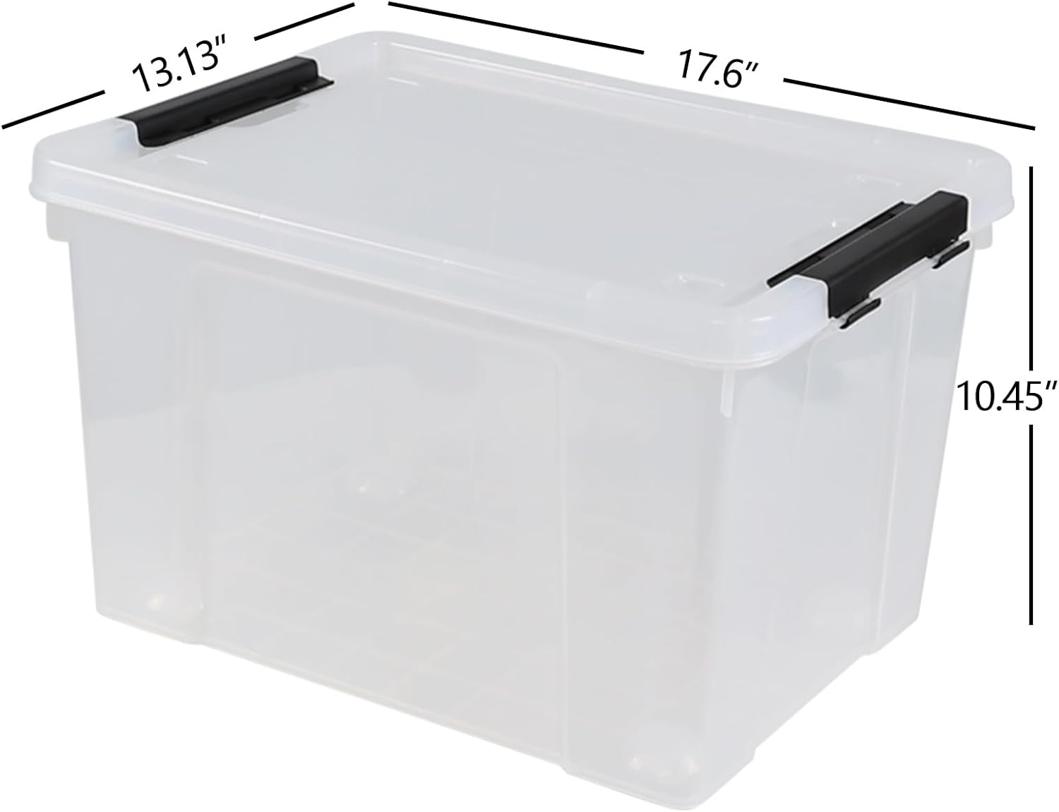 34 L Clear Plastic Storage Bins Box with Lid, Stackable Lidded Storage Bin Container with Wheels