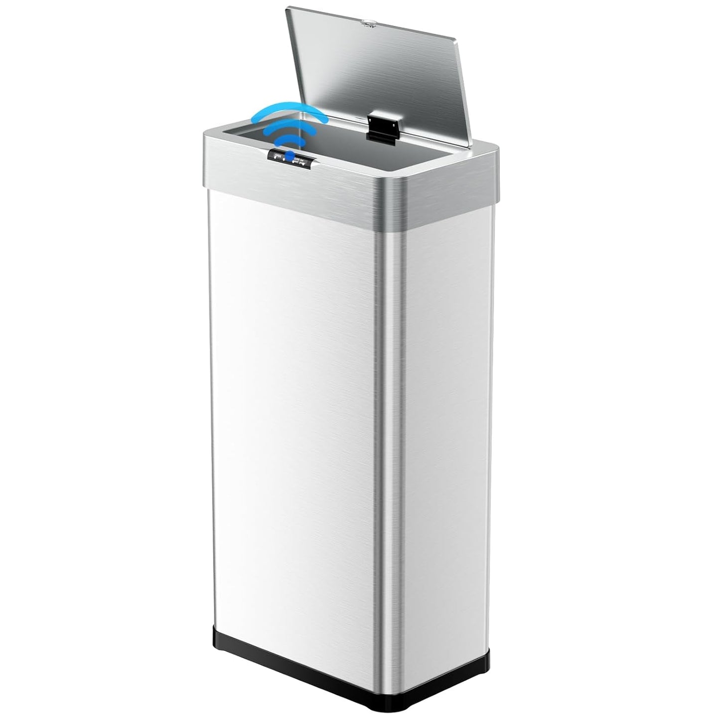TLSUNNY 16 Gallon Motion Sensor Trash Can,Touchless Automatic Garbage Can,Brushed Stainless Steel