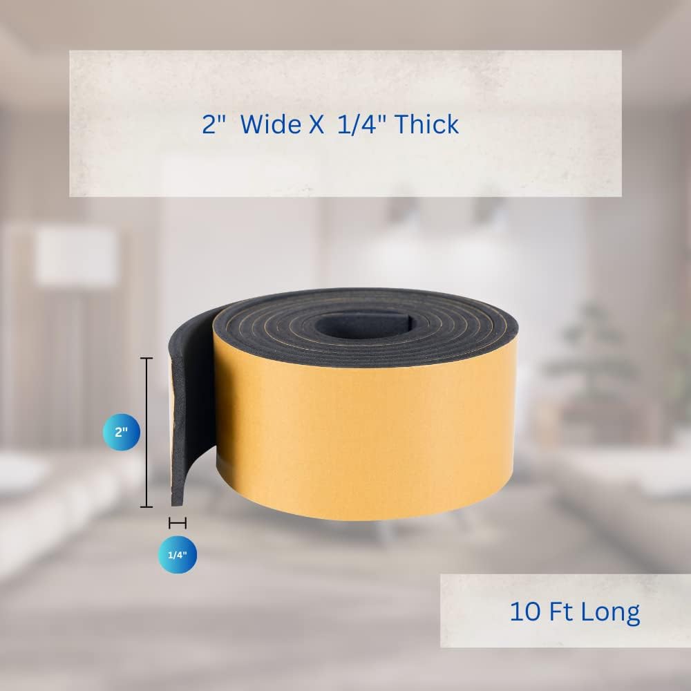 High Density Foam Weather Stripping Door Seal Strip Insulation Tape Roll for Insulating Door Frame