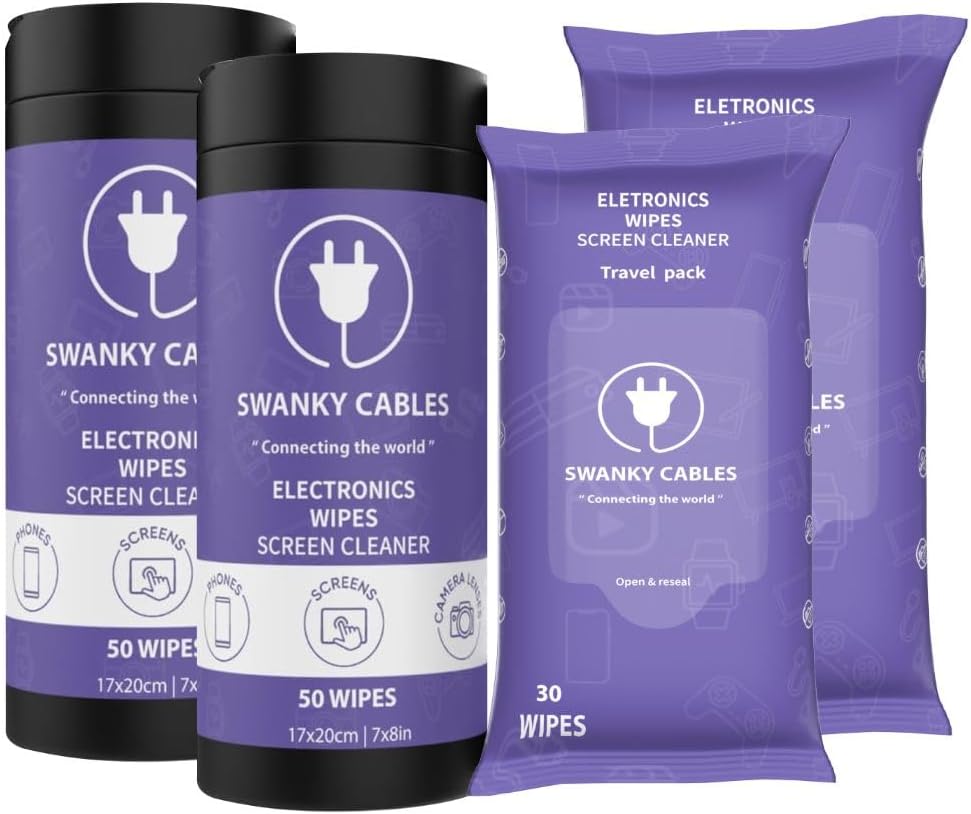 Screen Cleaner Wipes Bundle - Electronic Wipes for Screens, Computer, Phone, TV, Monitor and Lens