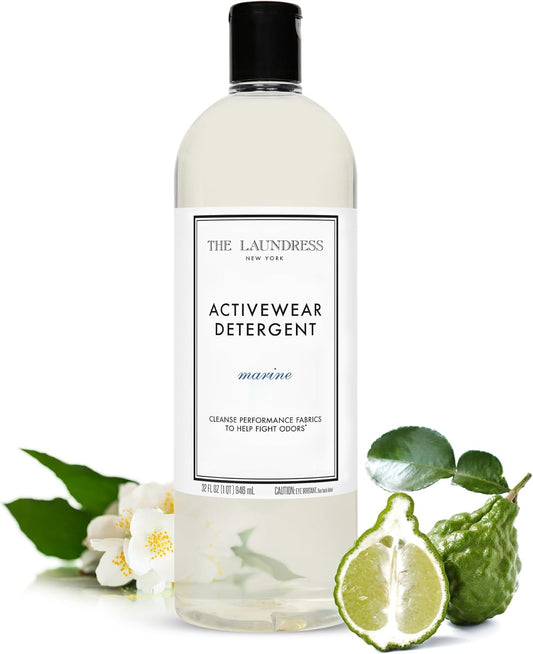 The Laundress Activewear Laundry Detergent, 32 Oz, Marine Fragrance, 4-in-1 Enzyme Blend for