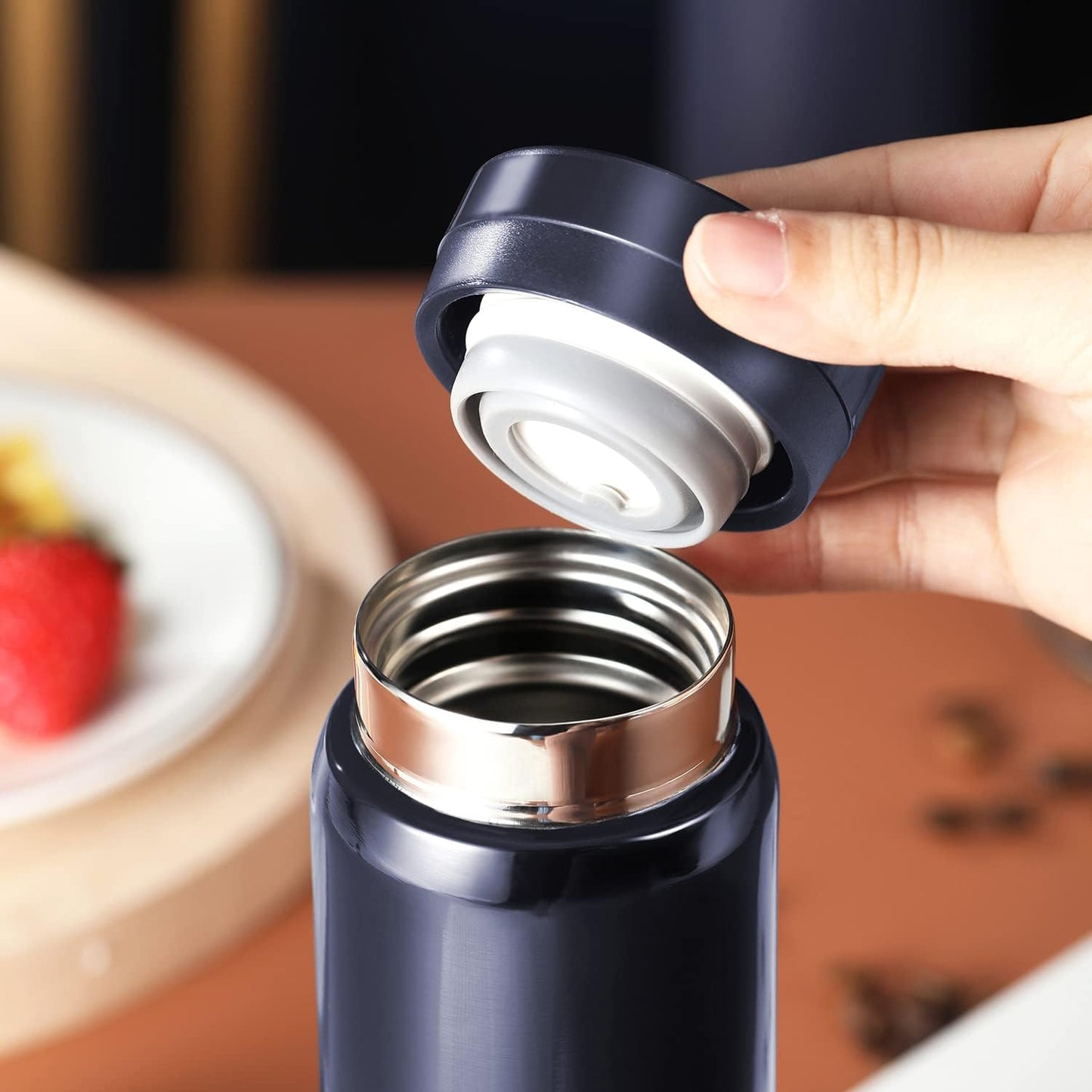 Mini Thermos Cute Water Bottle - 7 oz Tiny Insulated Vacuum 18/10 Stainless Steel Small Flask