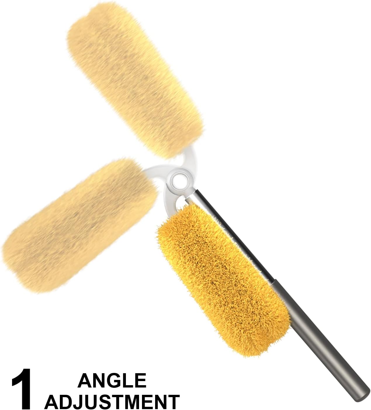 Long Handle Duster with 2 Replacement Heads, Washable Cleaning Duster Kit with Laundry Mesh Bag
