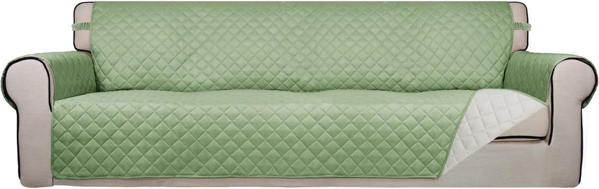 PureFit Reversible Quilted Sofa Cover, Water Resistant Slipcover Furniture Protector, Washable