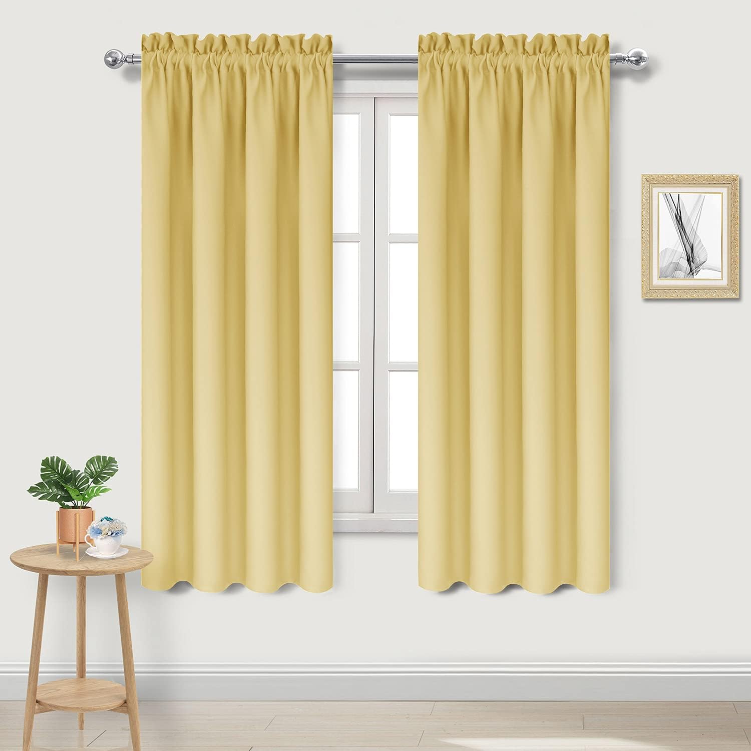 DWCN Blackout Curtains for Bedroom – Rod Pocket Thermal Insulated Noise Reducing Noise Reducing