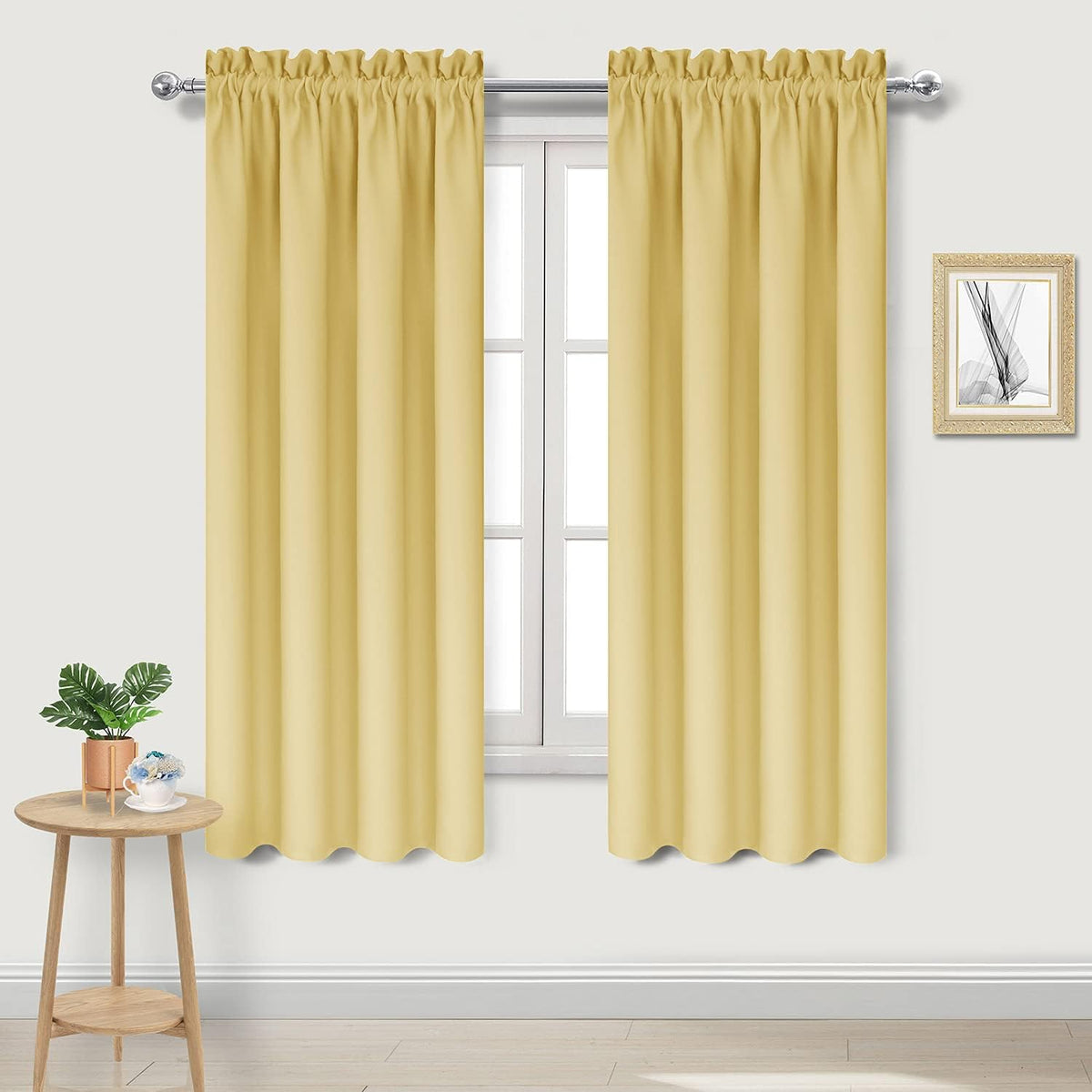 DWCN Blackout Curtains for Bedroom – Rod Pocket Thermal Insulated Noise Reducing Noise Reducing