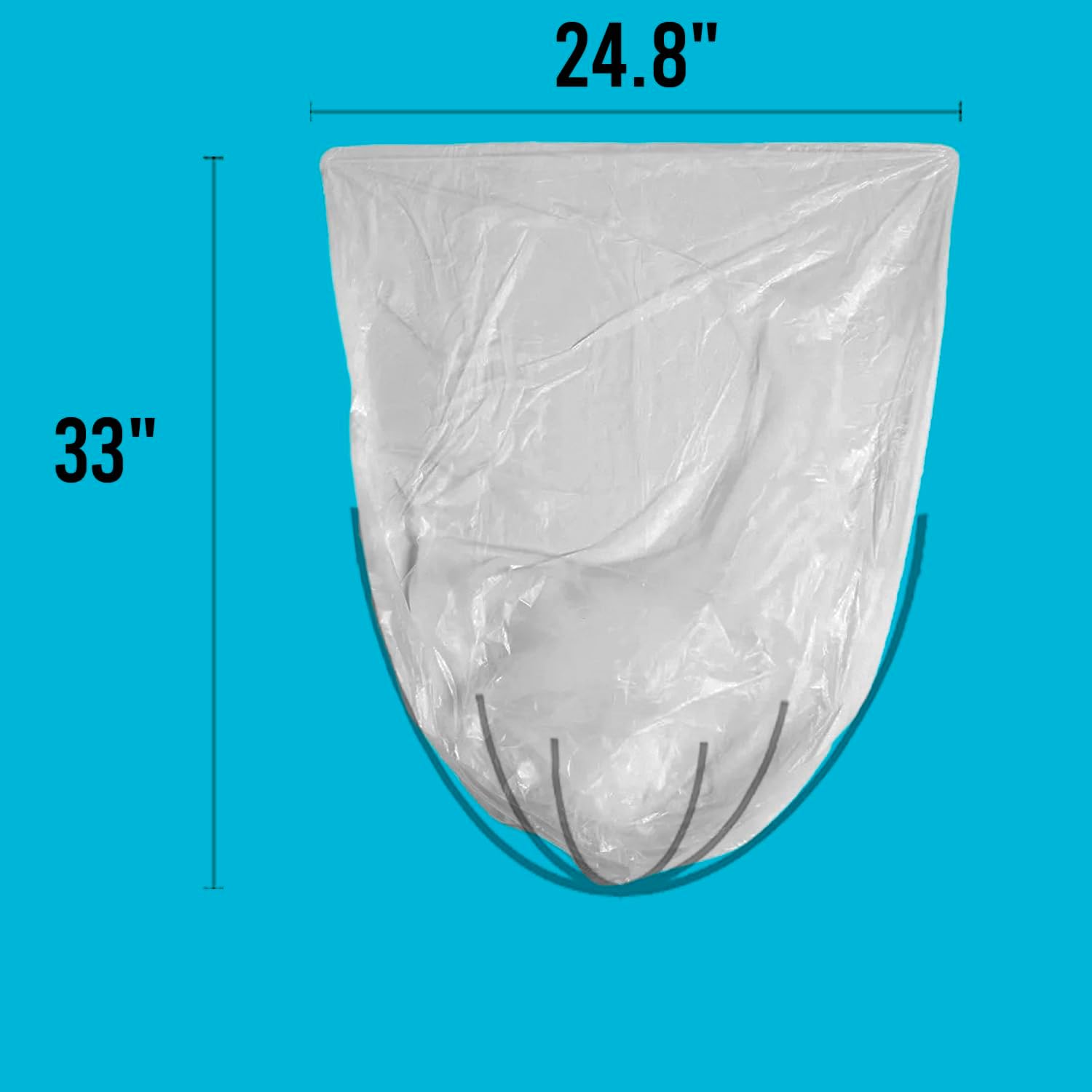 Trash Bags 13 Gallon, 250 Count Bulk, Clear Plastic Recycling Garbage Bags, Multi-purpose Tall