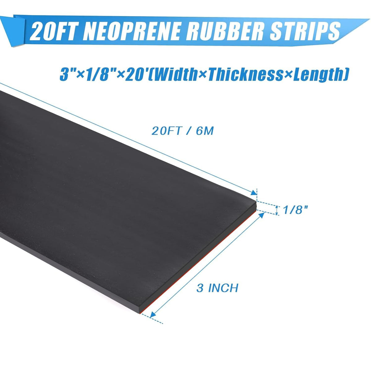 Neoprene Rubber Strips Self Adhesive Sheets, Rolls & Strips with Adhesive Backing Rubber Pads Self