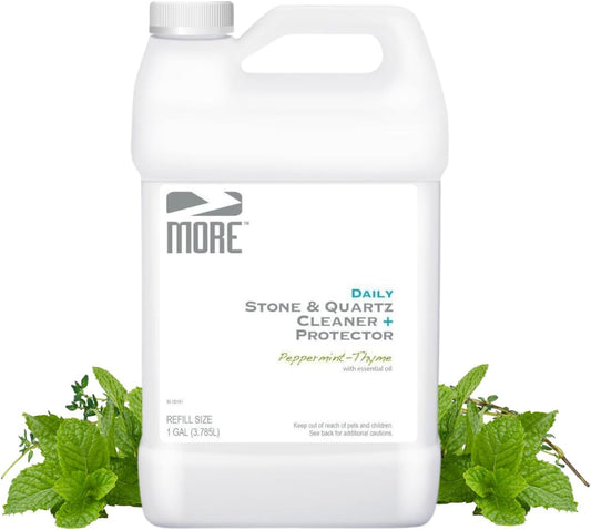 MORE Stone & Quartz Cleaner + Protector - Water-Based Surface Care Spray Refill - For Kitchen &
