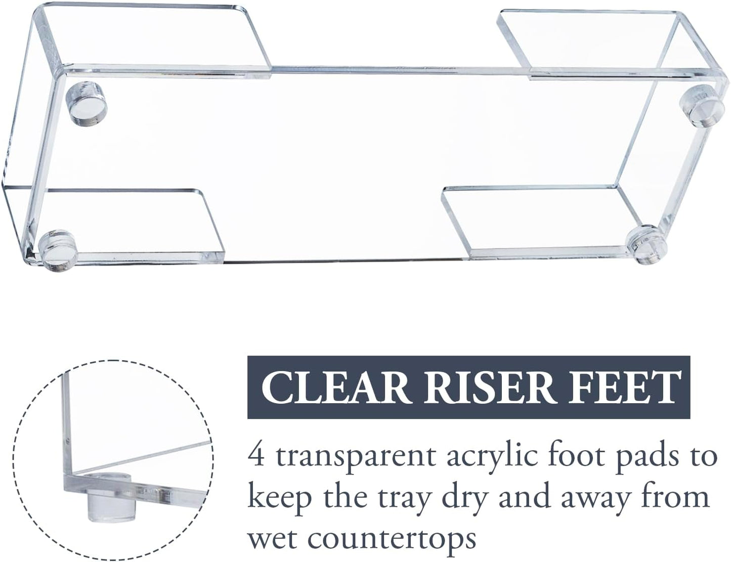 MyGift Modern Premium Clear Acrylic Bathroom Paper Towel Holder for Trifold, Z-Fold and Multifold