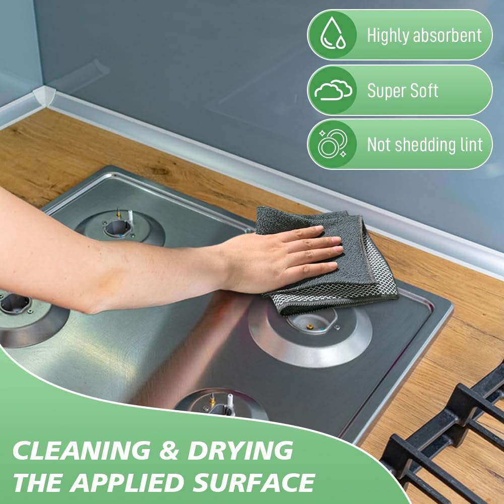 SINLAND Microfiber Dish Cloths Wash Clothes for Kitchen Best Kitchen Cloths Cleaning Cloth Poly
