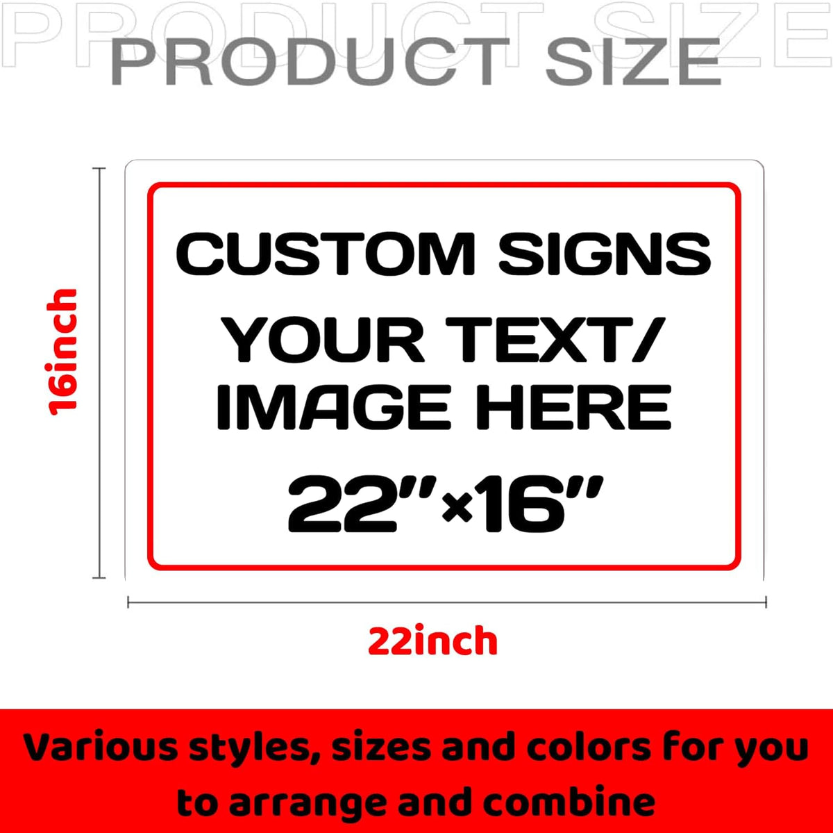 Personalized Aluminum Weatherproof Metal Signs - Multiple Sizes, Custom Text & Picture, Hazard