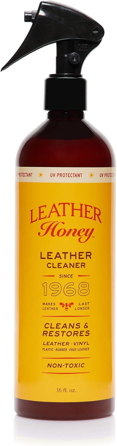 Leather Honey Leather Cleaner Spray: UV Protectant, Non-Toxic & Made in the USA Since 1968. Cleans