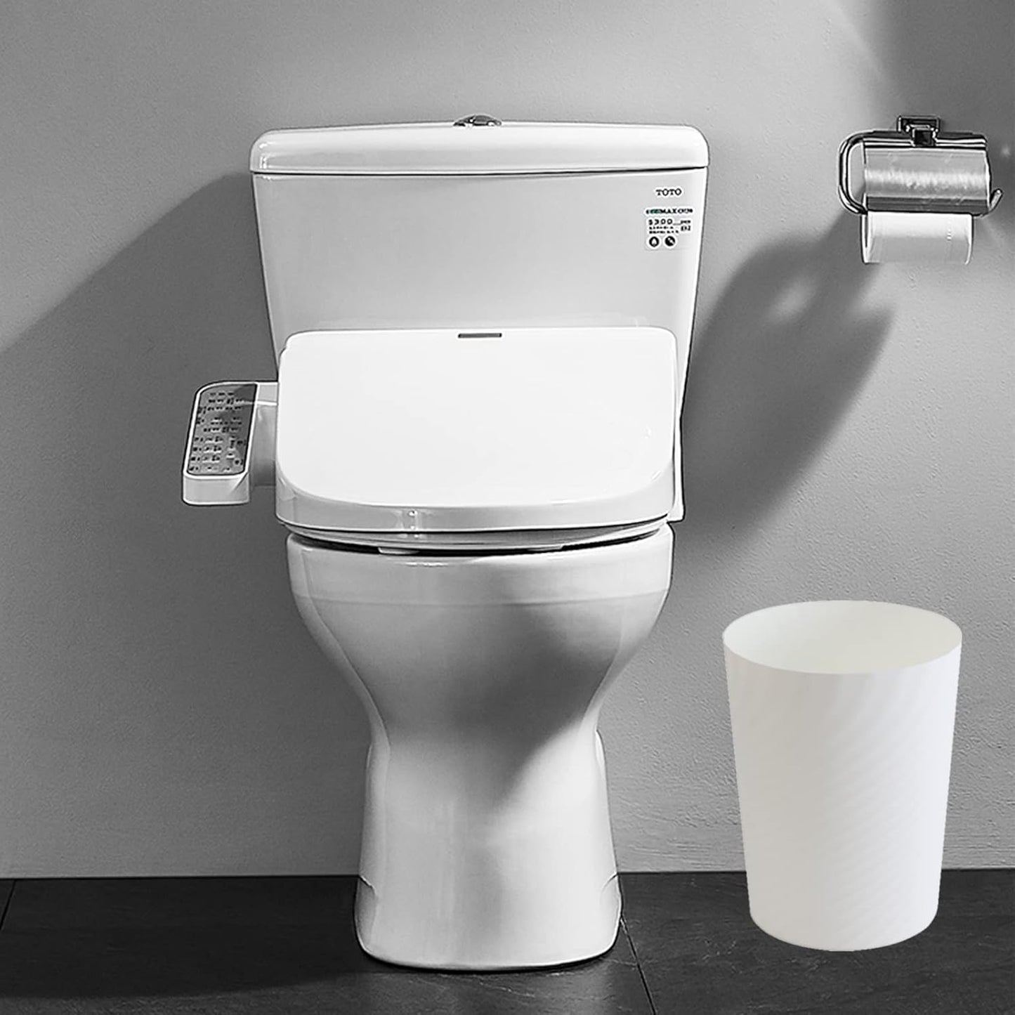 UUJOLY Plastic Small Trash Can Wastebasket, Garbage Container Basket for Bathrooms, Laundry Room