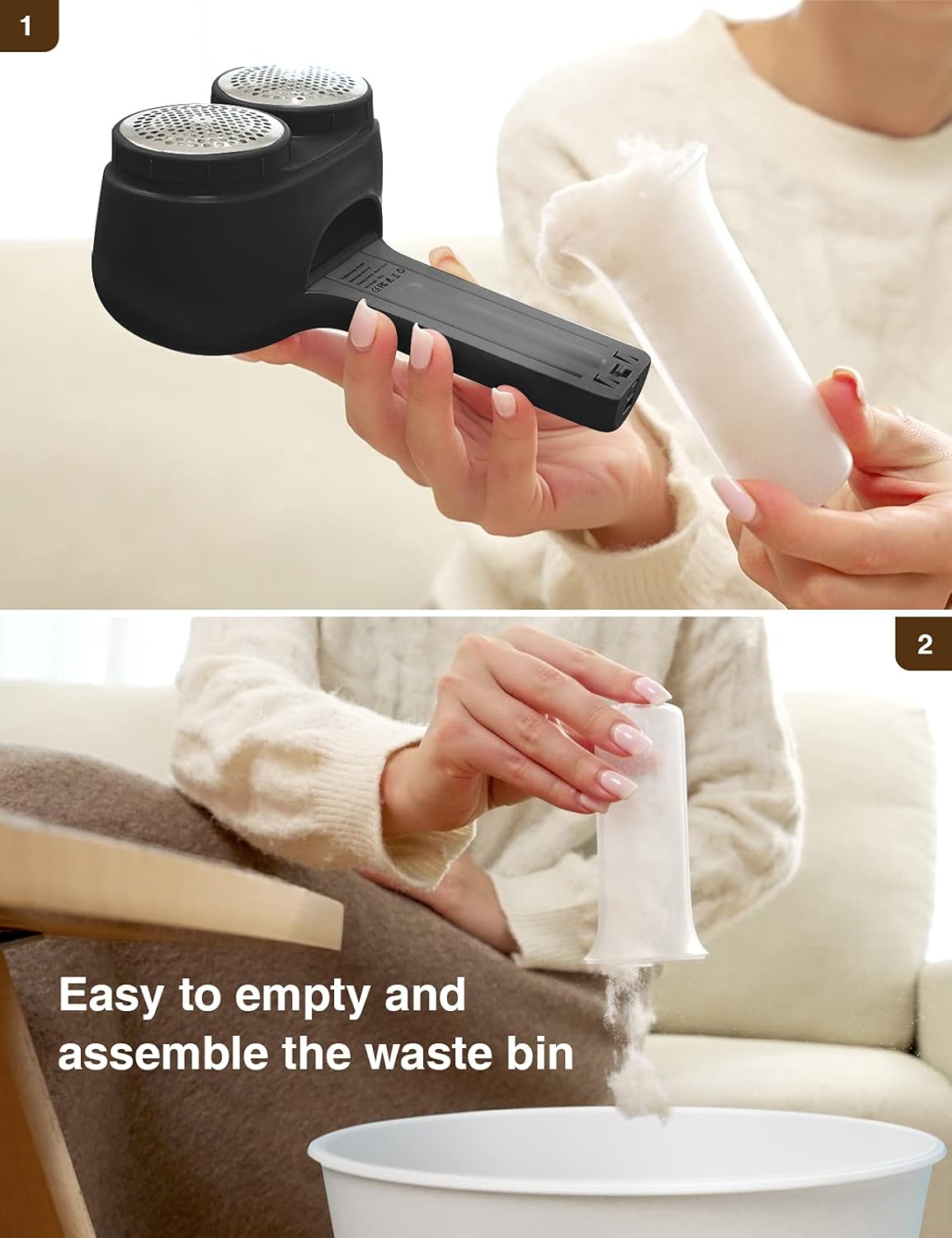 VASSON Fabric Shaver, Electric Lint Remover, Rechargeable Lint Shaver, Sweater Shavers to Remove