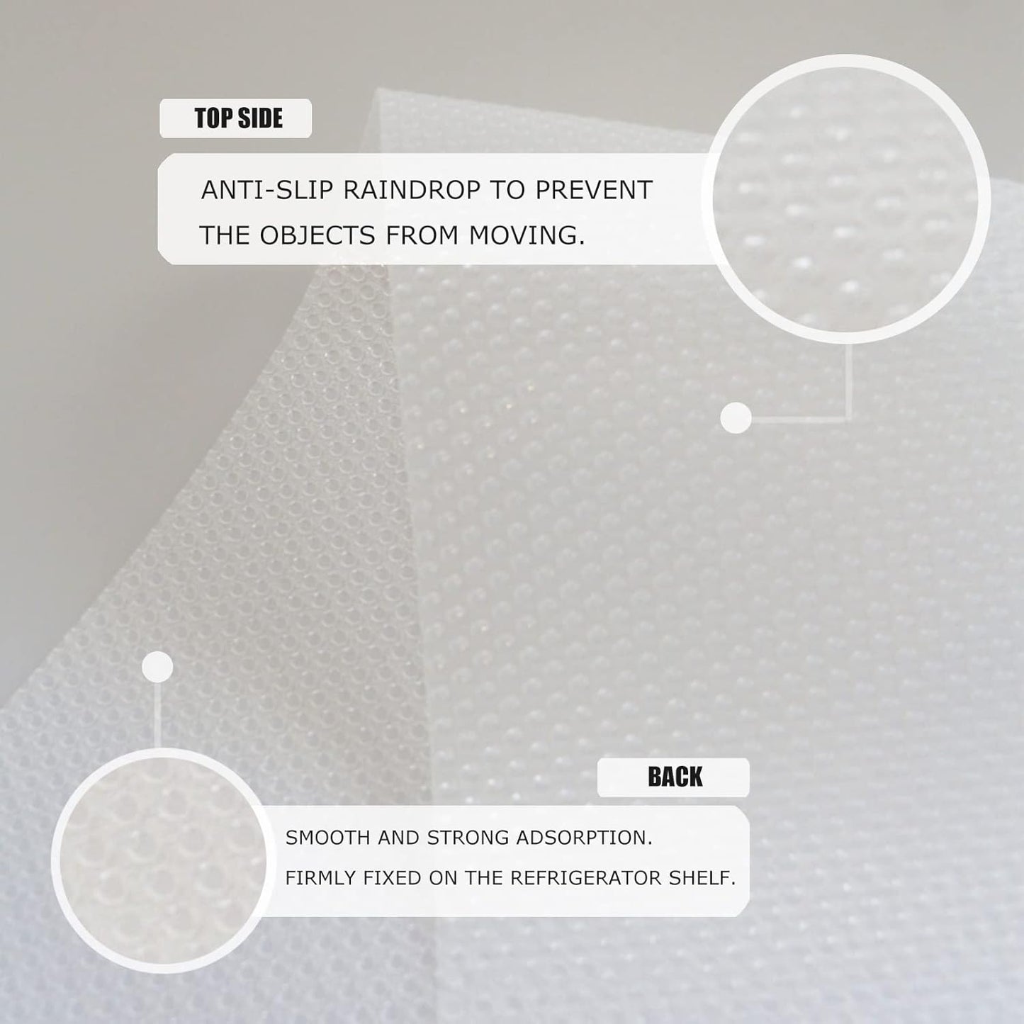 8Pcs Refrigerator Liners, Washable Fridge Liner Mats Covers Pads for Glass Shelf Cupboard Cabinet