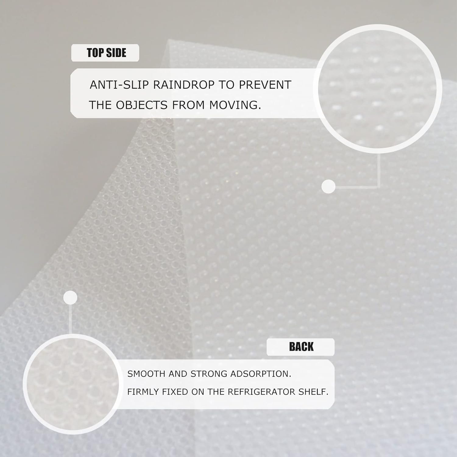 8Pcs Refrigerator Liners, Washable Fridge Liner Mats Covers Pads for Glass Shelf Cupboard Cabinet