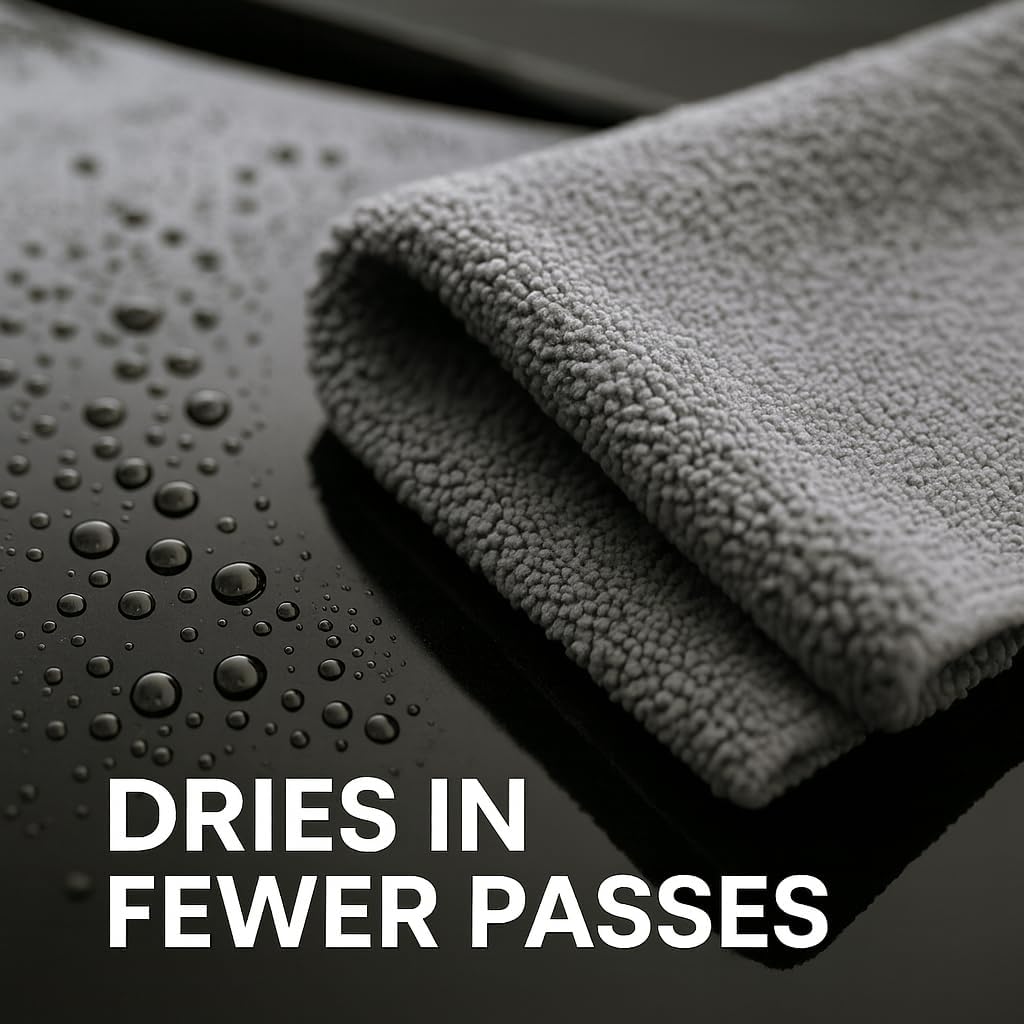 Paks - Edgeless Microfiber Towels 4-Pack - Car Detailing Wash Cloths for Cleaning - 16x16 Car