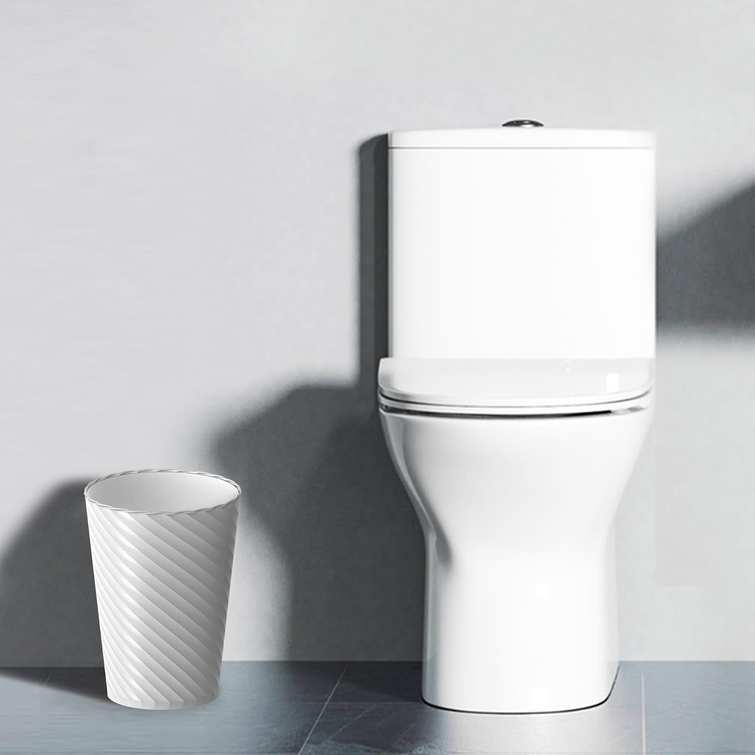 Bathroom Trash Can, 3 Pack 1.8 Gallons Small Trash Can with Trash Bags, Bathroom Garbage Can
