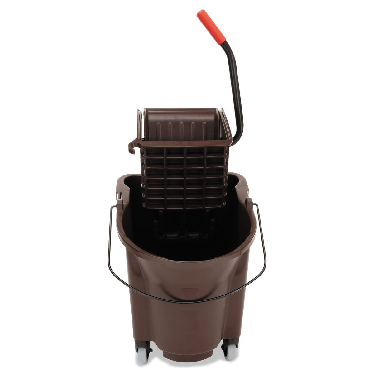 Rubbermaid Commercial Products WaveBrake 35 QT Side-Press Mop Bucket and Wringer Combo on Wheels
