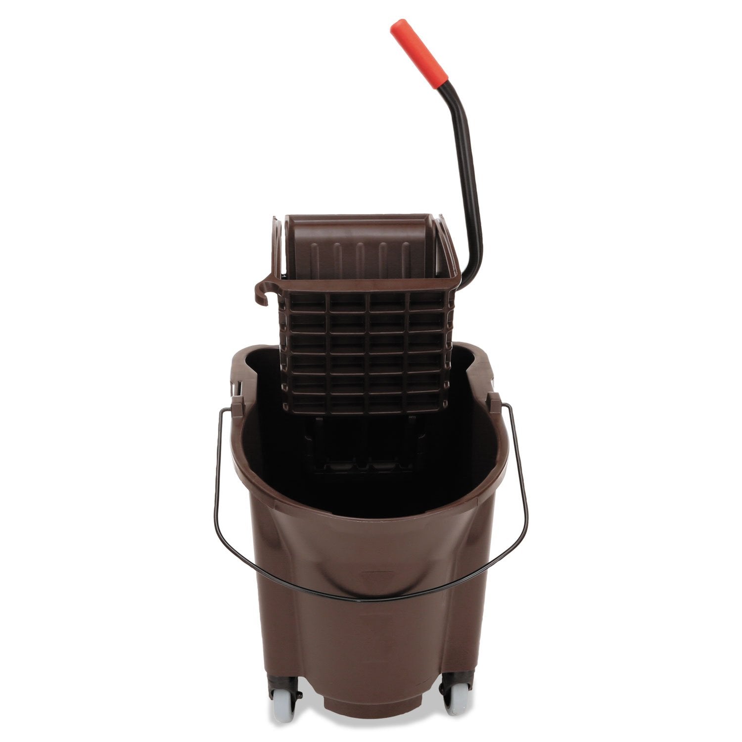 Rubbermaid Commercial Products WaveBrake 35 QT Side-Press Mop Bucket and Wringer Combo on Wheels