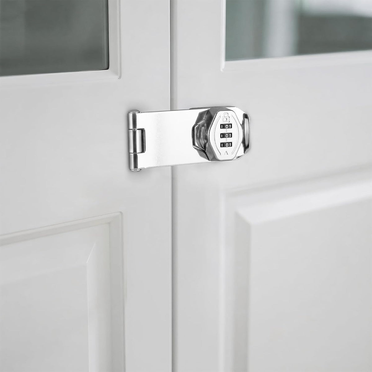 Cozy Tower 4 inch 180 Degrees Hasp Combination Lock for Cabinet, Combo Latch Lock for Cupboard