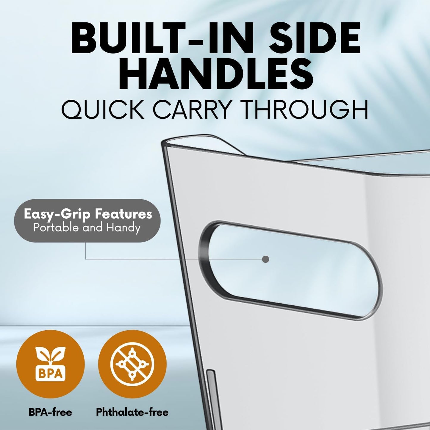 Clear Plastic Storage Bins, Perfect for Kitchen Organization or Pantry Organizers and Storage