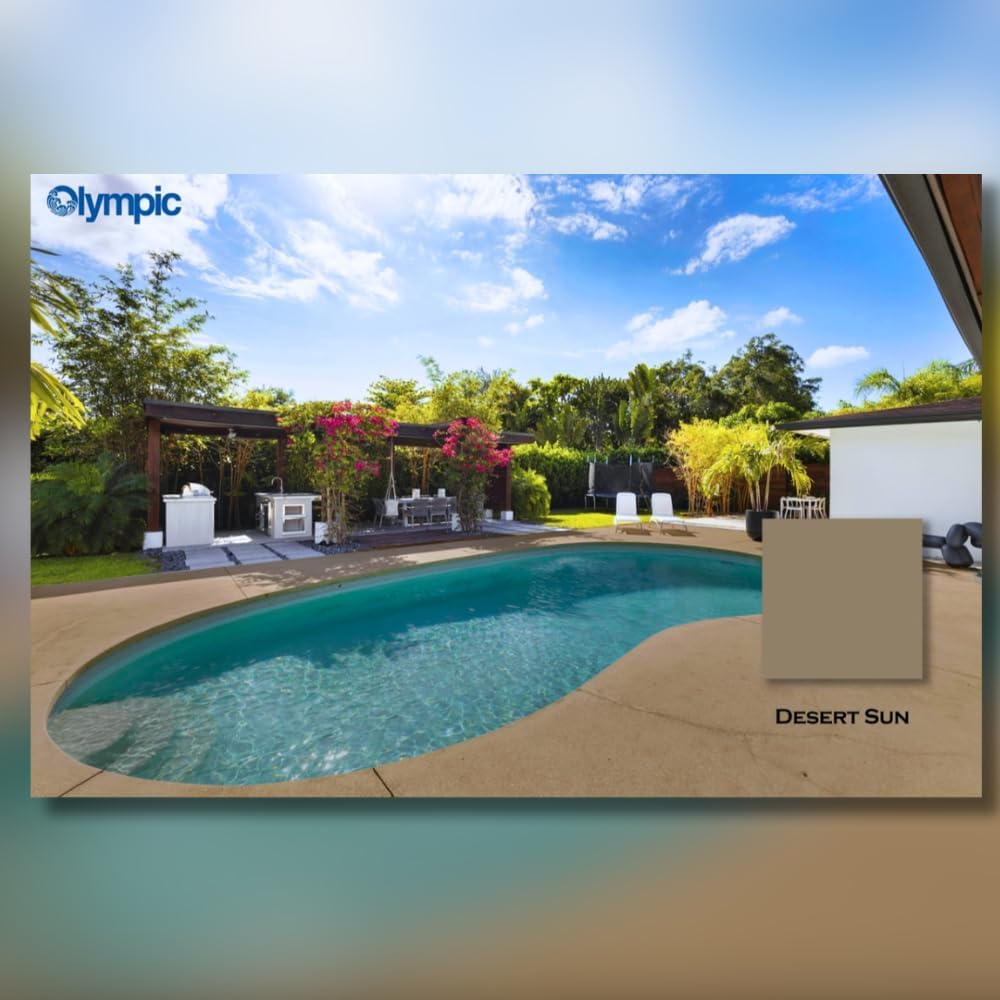 Olympic Patio Tones - Desert Sun - 1 Gallon - Non-slip acrylic deck and patio coating, concrete