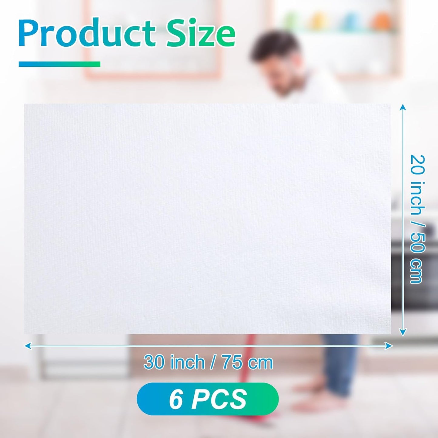 Newwiee 6 Pcs Extra Large Microfiber Cleaning Cloth 30" x 20" Washable Reusable Microfiber Towel