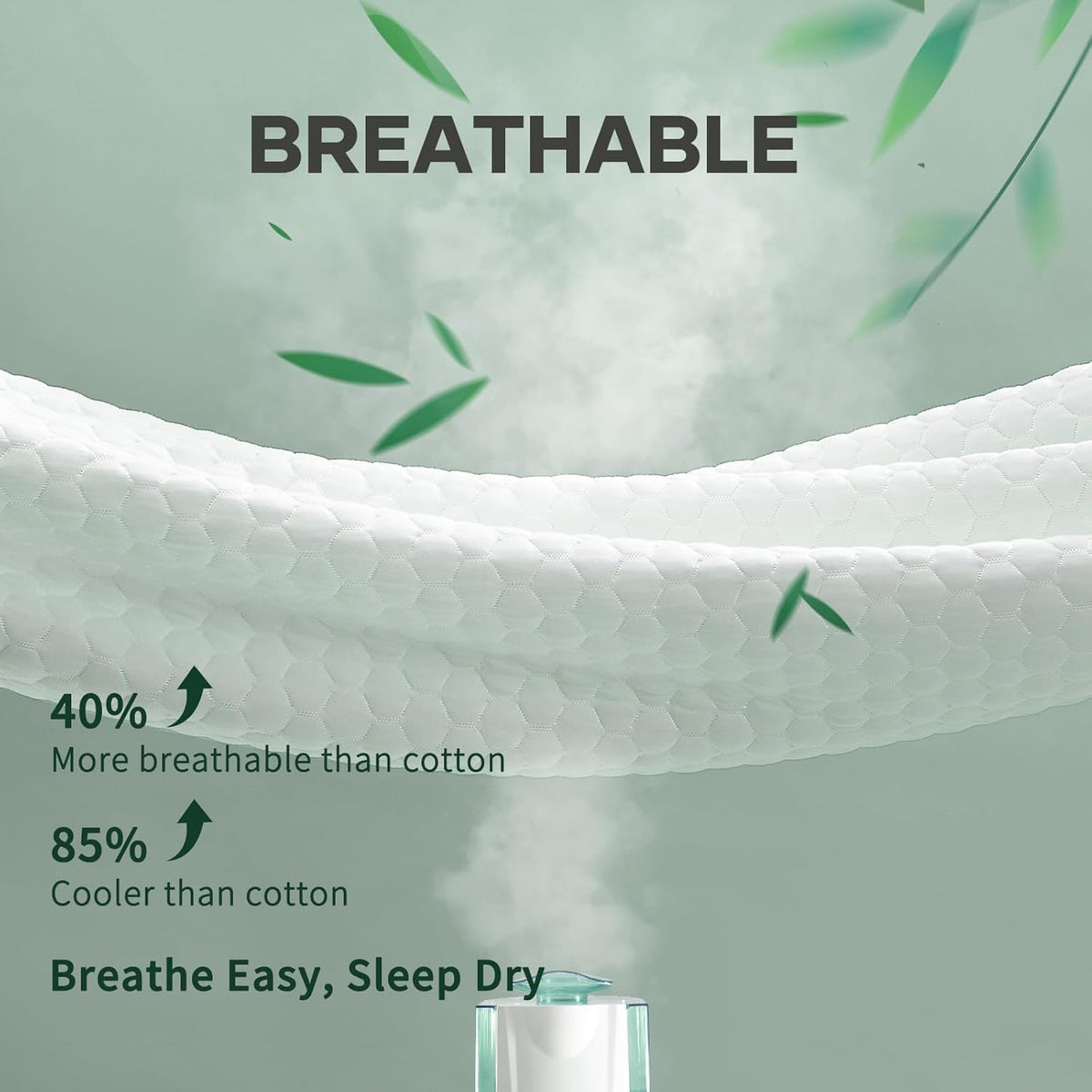 OhGeni 100% Waterproof Mattress Protector, Queen Size Mattress Pad, Fits 6"-20" Mattresses with