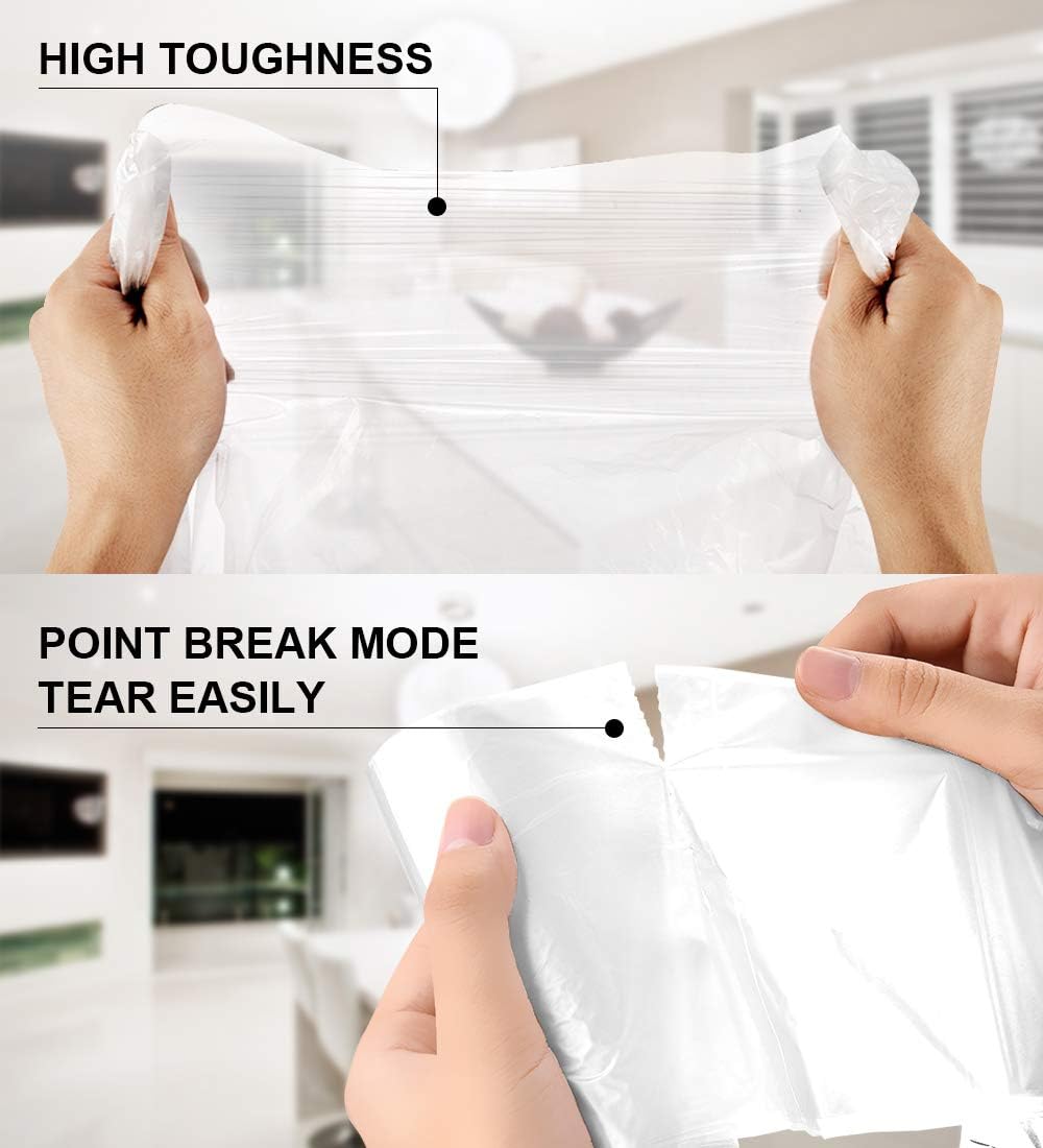 Small Clear Trash Bags – FORID 2.6 Gallon Garbage Bags Wastebasket Bin Liners 220 Count Plastic