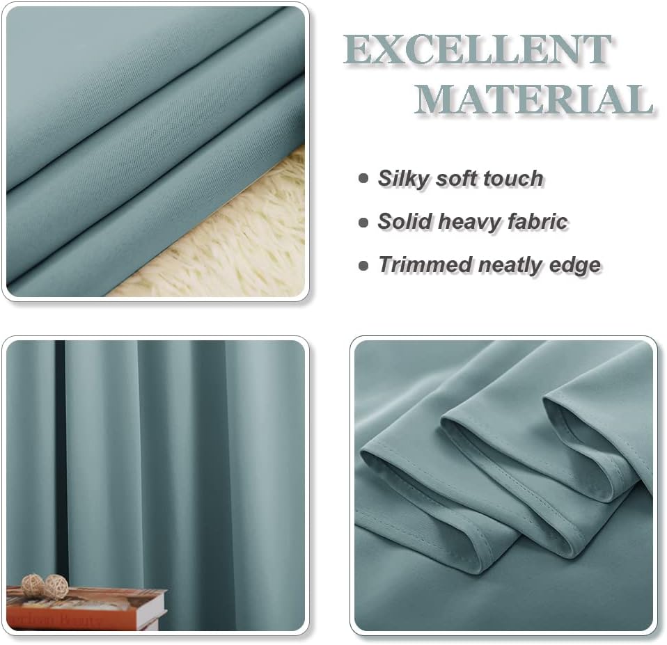 PONY DANCE Small Curtains Blackout, Privacy Energy Efficiency Mini Curtains for Kids Bedroom RV