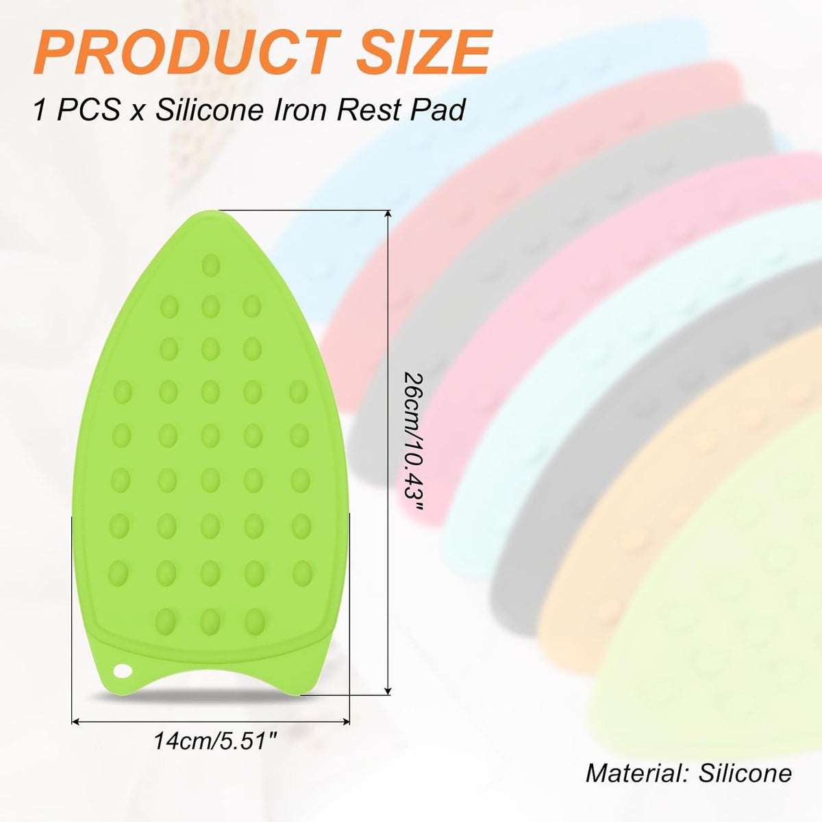 PATIKIL Silicone Iron Rest Pad, Multipurpose Hot Heat Resistant Iron Rest Plate Protective Pad for