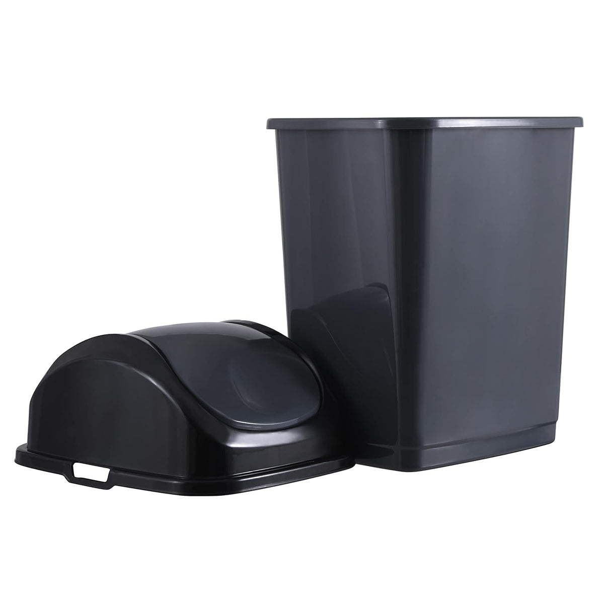Superio Kitchen Trash Can with Swing Top Lid 9 Gallon Slim Waste Bin 37 Qt Sturdy Plastic Garbage