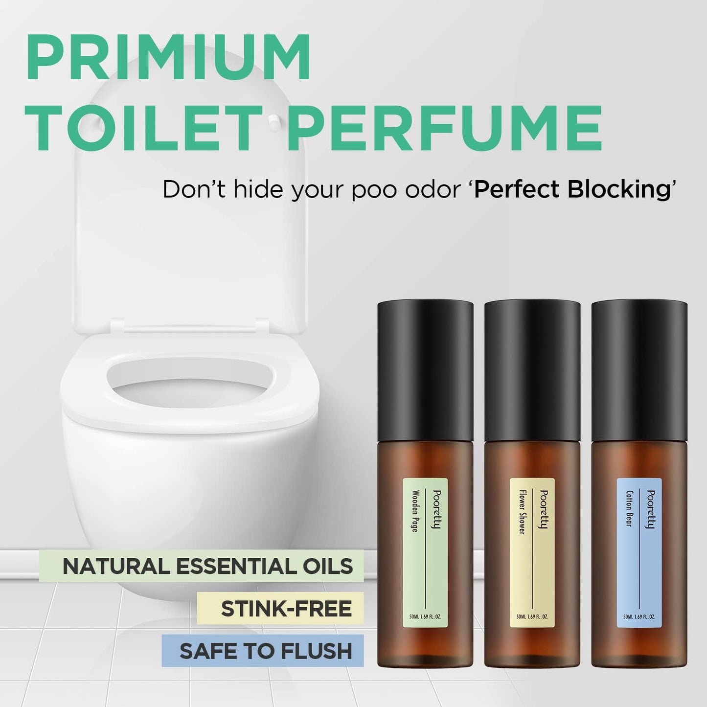 Pre-Poop Aromatic Bathroom Toilet Spray, Potty Deodorizer, Neutralize Bad Odors (1.69 fl.oz.)