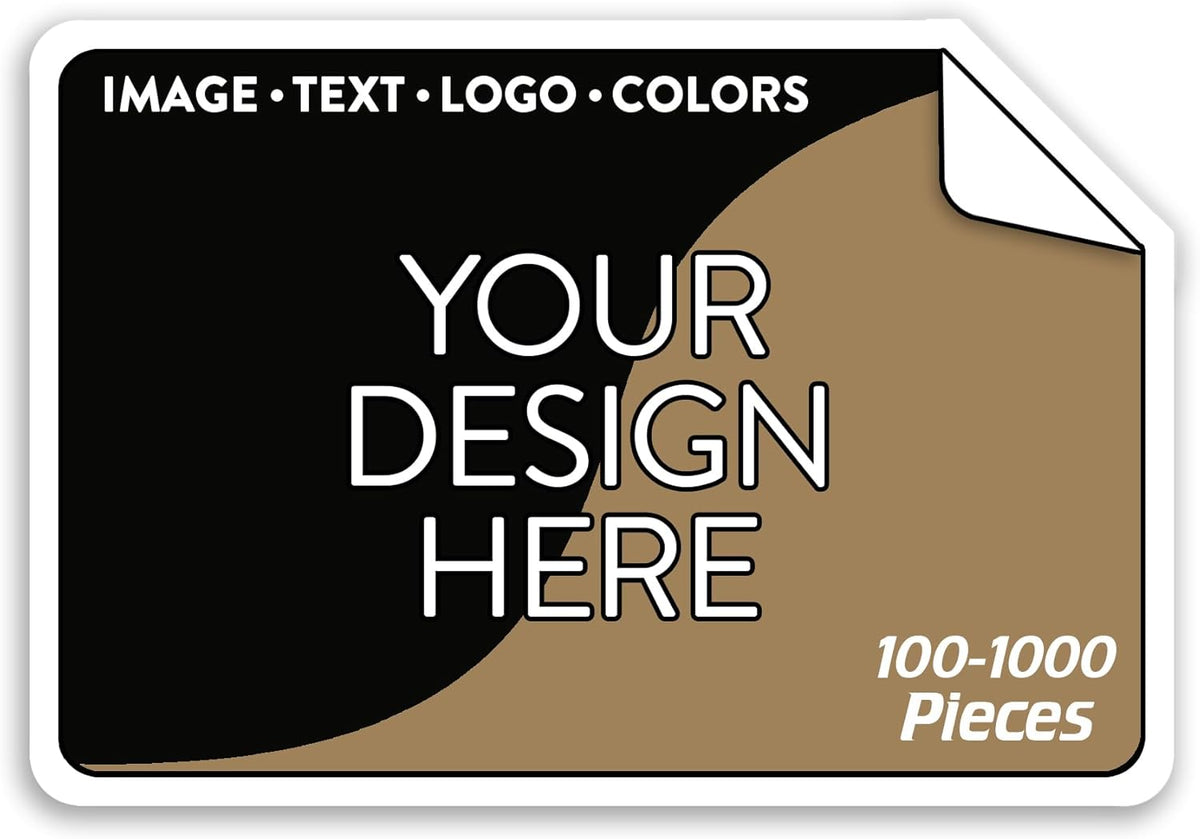 100 Custom Vinyl Stickers - Upload Your own Image, Text, Design, Logo - Personalized Logo Labels