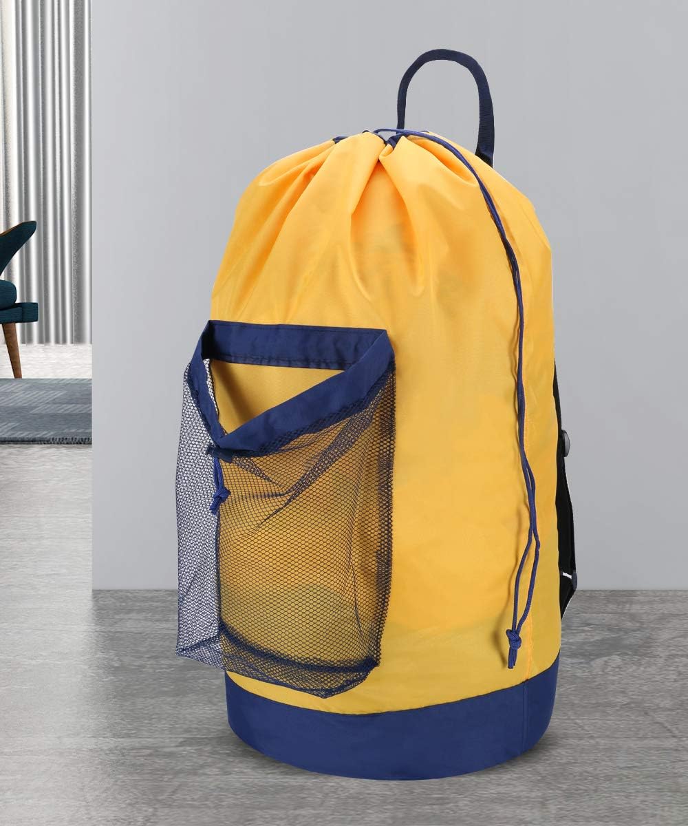 Dalykate Backpack Laundry Bag, Laundry Backpack with Shoulder Straps and Mesh Pocket Durable Nylon