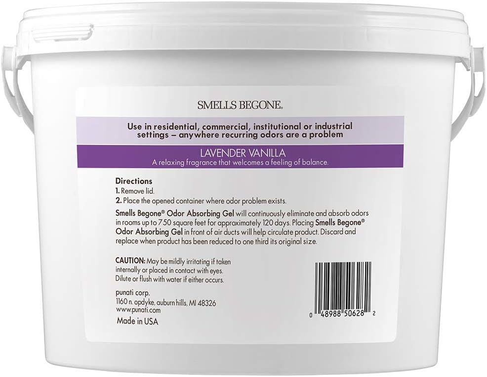 SMELLS BEGONE 1-Gallon Odor Absorber Gel - Air Freshener & Odor Eliminator for Homes, Garages &