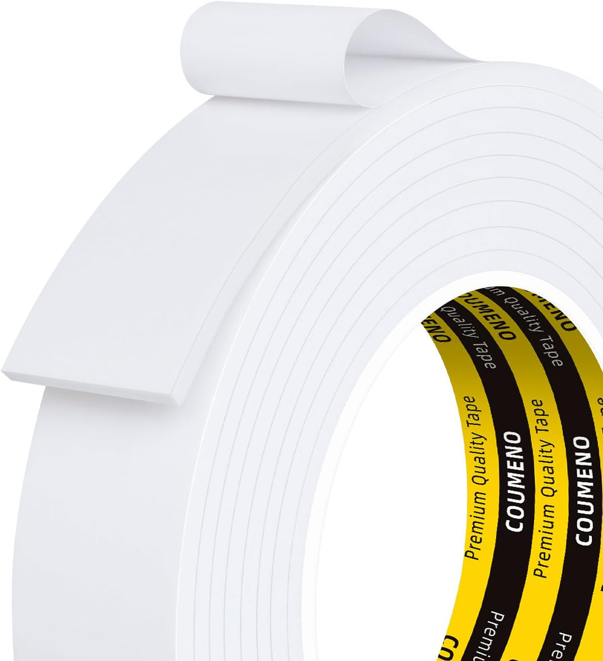Single-Sided Adhesive White Foam Tape (EVA Material), 1inX9.84FT Single-Sided Sealing Foam pad