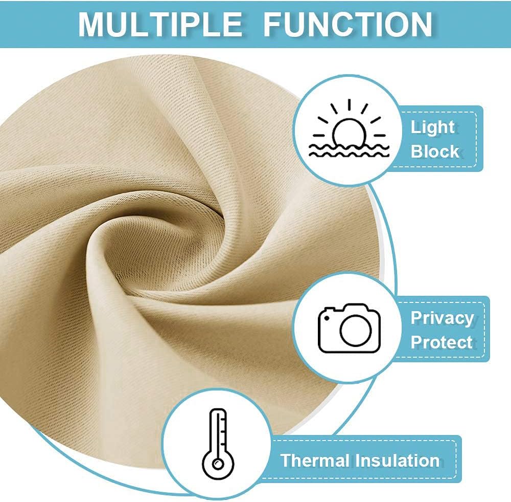 RYB HOME Large Curtains for Living Room 84 inches Length, Blackout Privacy Room Divider Curtains