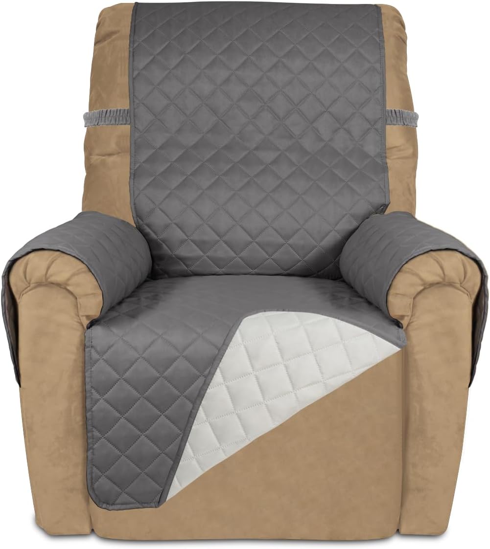 PureFit Reversible Quilted Sofa Cover, Water Resistant Slipcover Furniture Protector, Washable