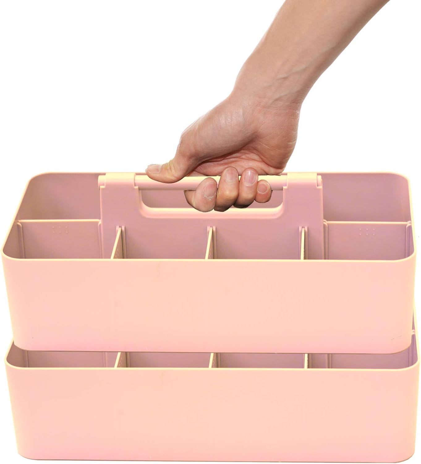 2 PACK - Portable DIY 8 Dividers Durable Plastic Organizer Tote Tool Home Office School Toy Arts