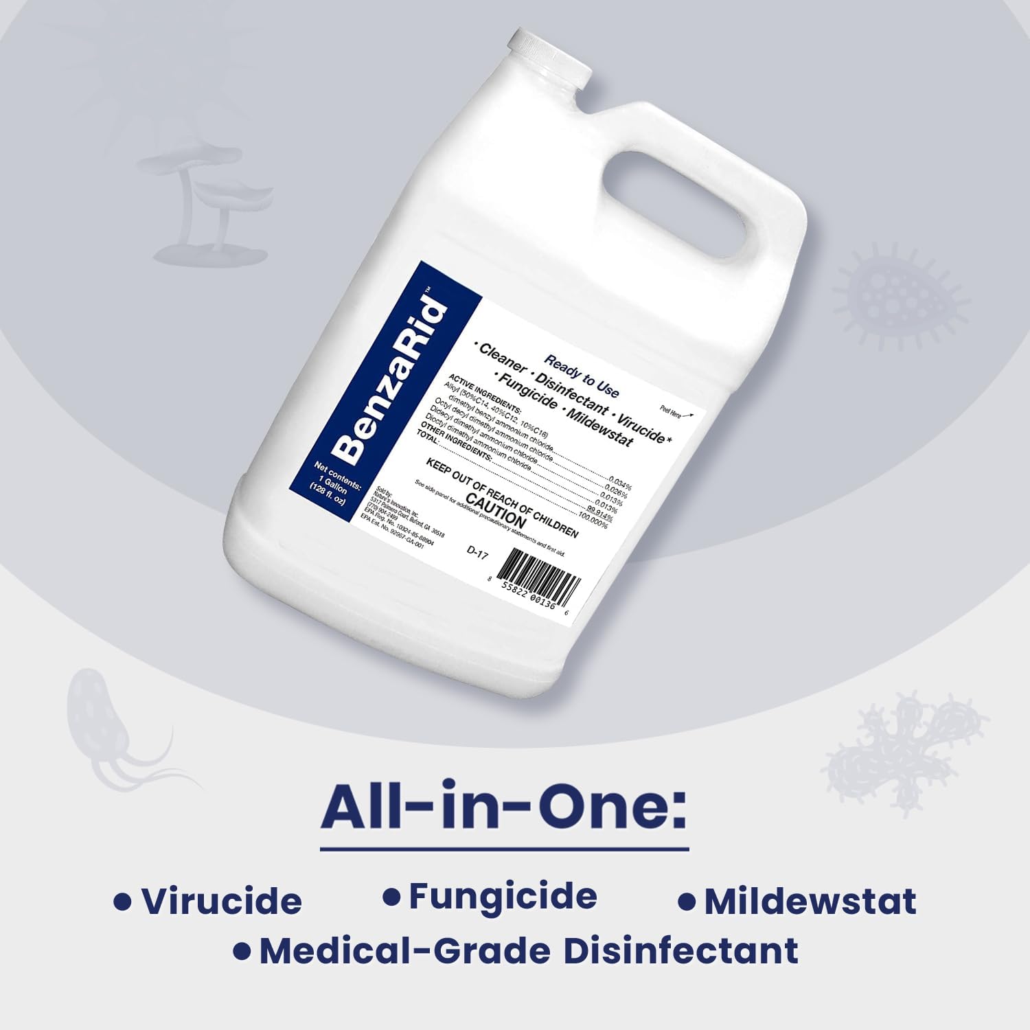 Pro Mold Killer Fungicide Disinfectant including Aspergillus Niger (Black Mold) H5N1 Pack |