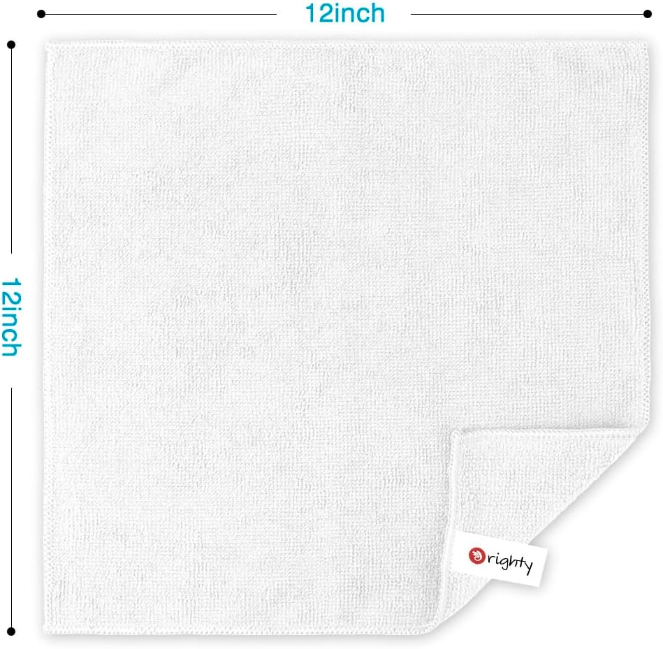 Orighty Microfiber Cleaning Cloth, 12 Pack Microfiber Towels for Cars, Highly Absorbent Car