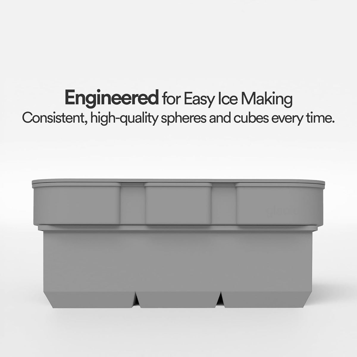 glacio Silicone Ice Cube Trays – Large Silicone Molds for 2-Inch Ice Cubes and Spheres Whiskey Ice