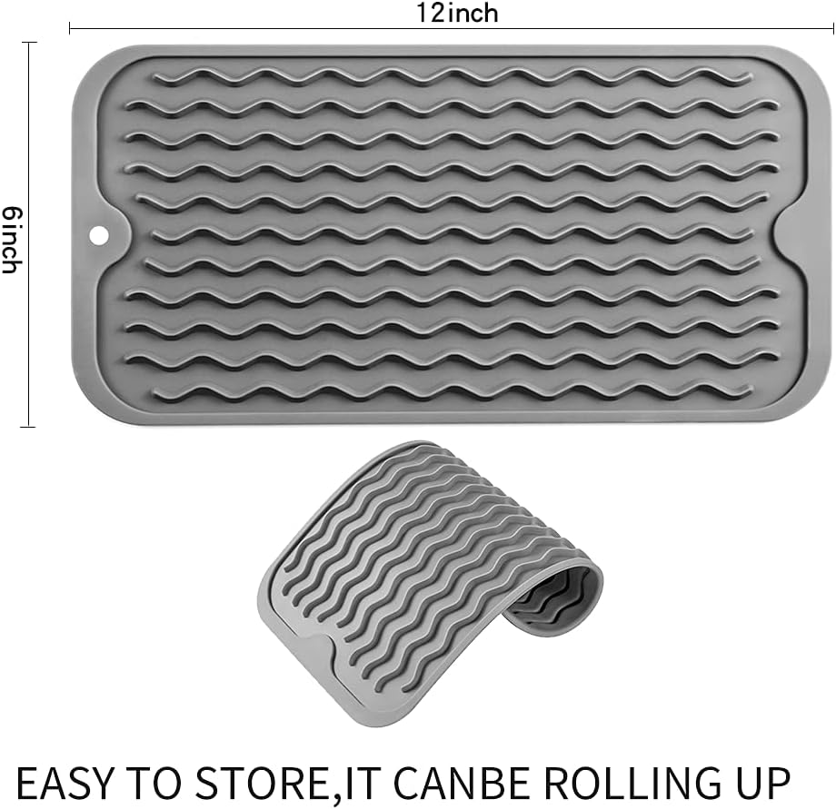 Silicone Dish Drying Mat for Multiple Usage,Easy clean,Eco-friendly,Heat-resistant Silicone Mat for
