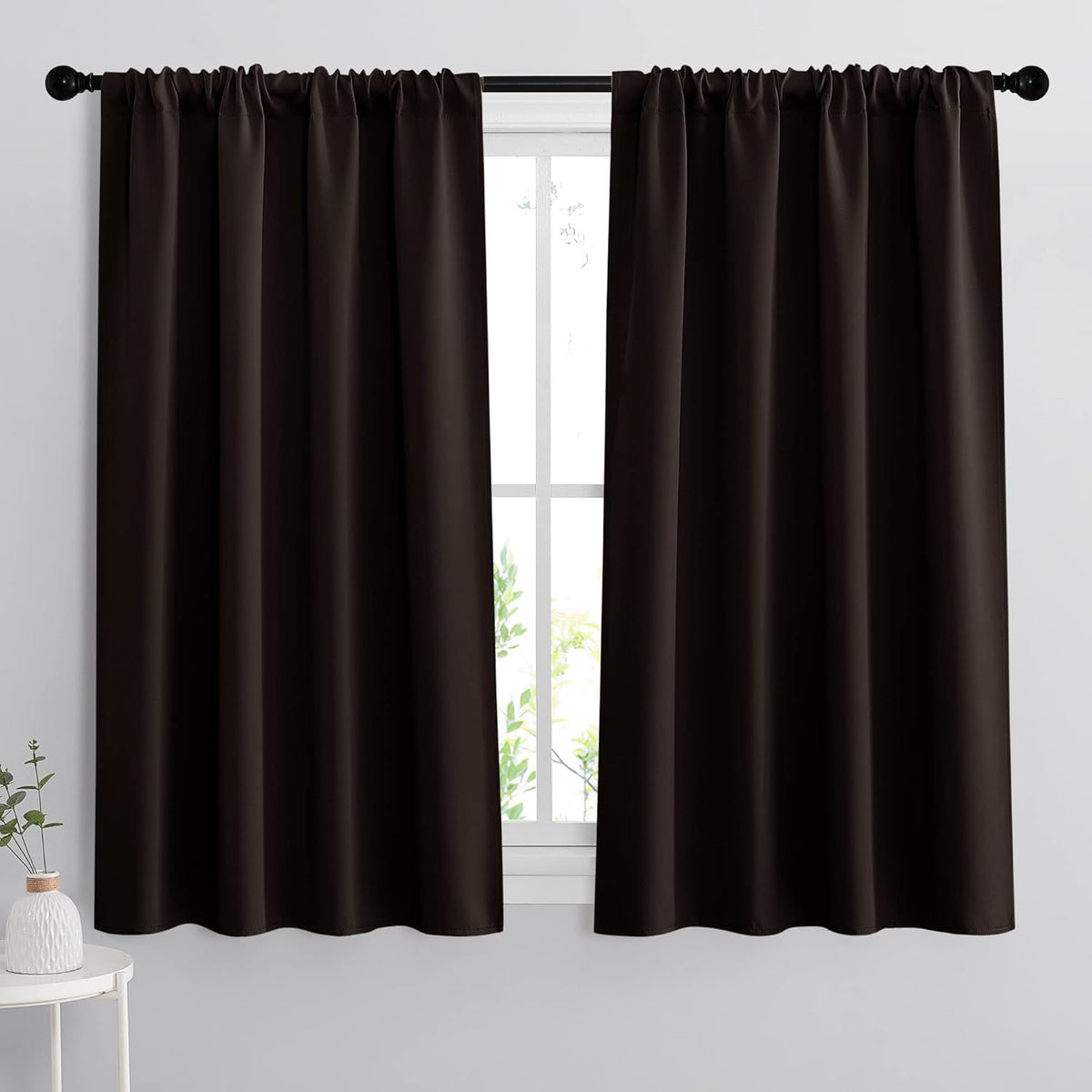 RYB HOME Bedroom Blackout Curtains - Thermal Insulated Noise Reducing Room Darkening Curtains