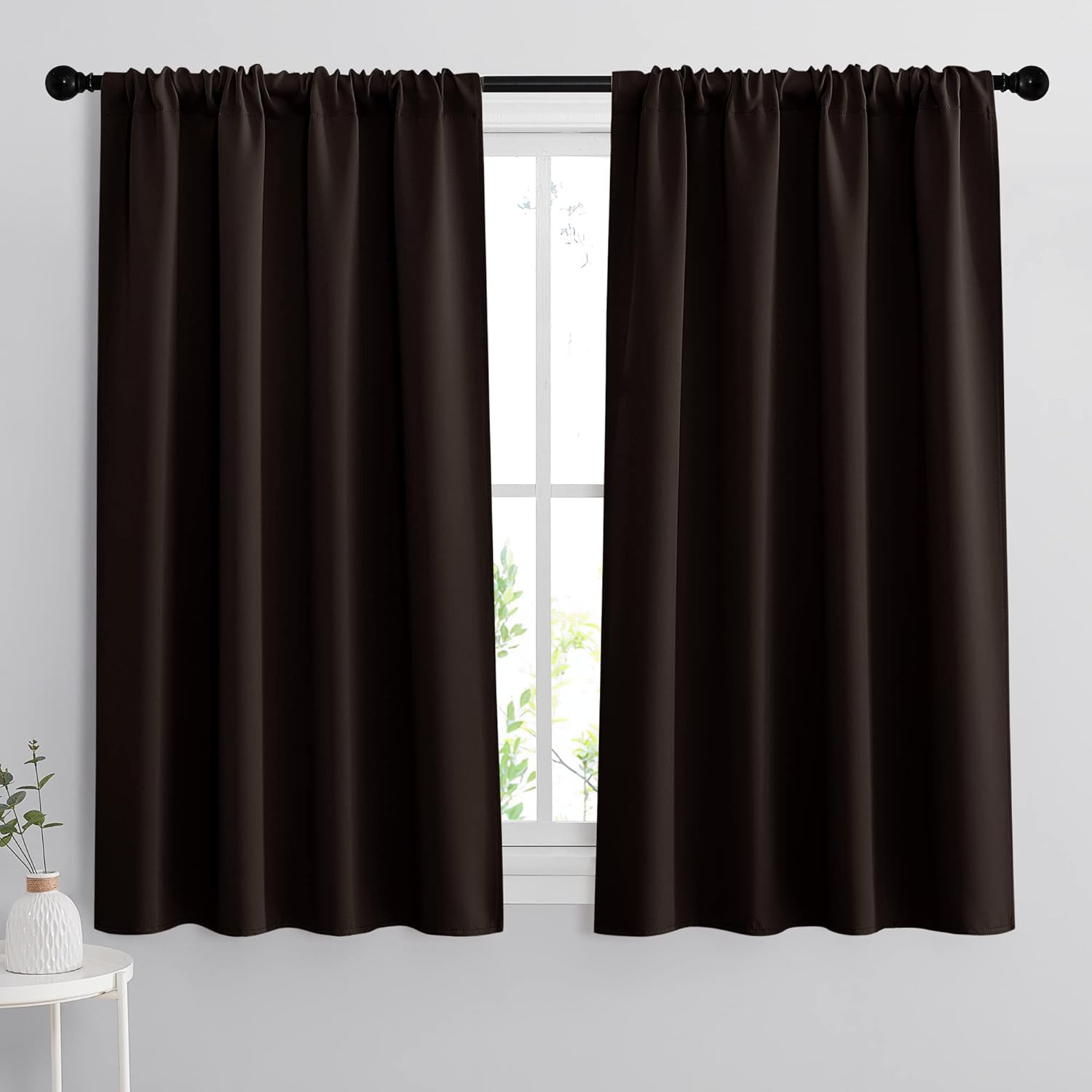 RYB HOME Bedroom Blackout Curtains - Thermal Insulated Noise Reducing Room Darkening Curtains