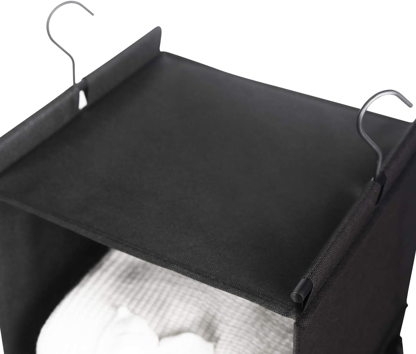 MAX Houser 4-Shelf Hanging Closet Organizer, Space Saver, Cloth Hanging Shelves with 2 Side